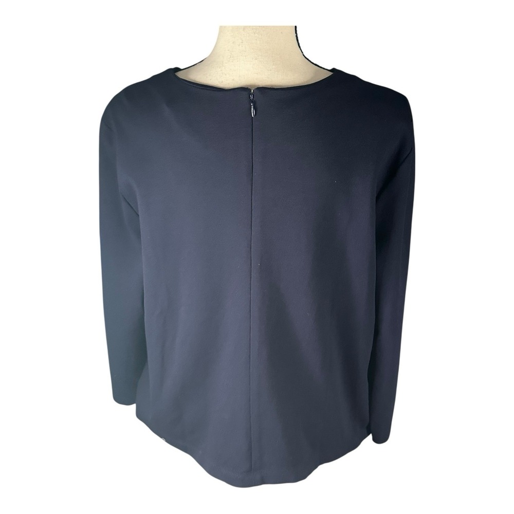 Ralph Lauren Women's Size Large Navy Blue Sweater Logo Layered Top - Picture 4 of 10